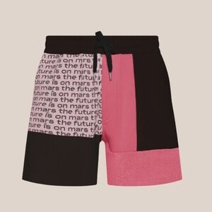 TFIOM Patchwork Shorts In Black Chestnut Oak‎ / Pink Size Small